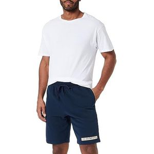 Emporio Armani Bermuda Brushed Terry joggingbroek voor heren, marineblauw, XL