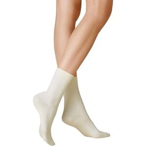 KUNERT Sensual Cotton Extra fijn gebreide sokken voor dames, Winterwit, 35-38 EU