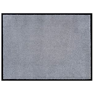 Effen deurmat Plain wasbaar 30°C - zilver 60x80 cm