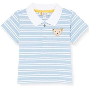 Steiff Poloshirt voor baby's, jongens, korte mouwen, poloshirt, Chambray Blue, 62 cm