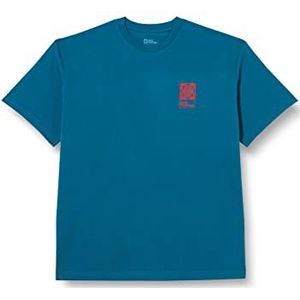 Jack Wolfskin Eschenheimer T-shirt, blauw Daze, XXL uniseks, Blauw Daze, XXL