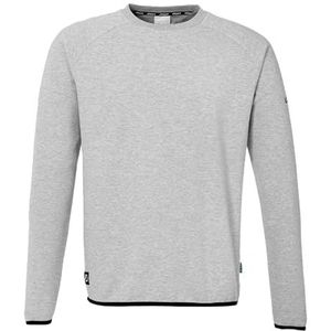 uhlsport ID sweatshirt zonder capuchon - voor kinderen en volwassenen - voetbal-sweatshirt, donkergrijs gemêleerd, 164