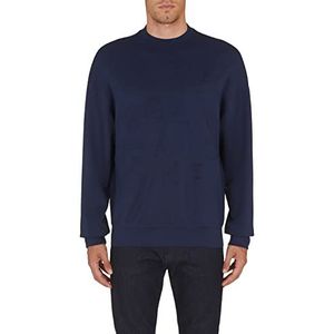 Armani Exchange Heren Embossed & Big on Tone Lettering Sweatshirt, Navy Blazer, Extra Large, navy blazer, XXL