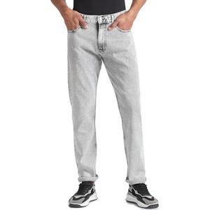Calvin Klein Jeans Authentieke rechte spijkerbroek voor heren, grijs, 30W / 32L