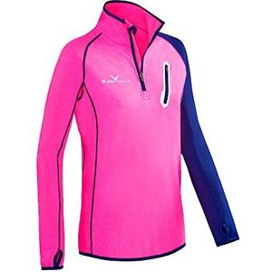 Black Crevice Dames Microfleece Rits Shirt Second Layer, Pink/Steel Blue, 46, roze/staalblauw, 38