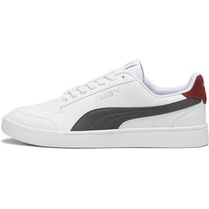 Puma Shuffle Sneaker uniseks-volwassene, Puma Wit Schaduw Grijs Intens Rood, 36.5 EU