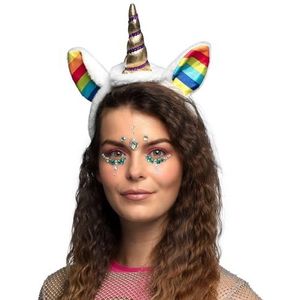 Boland - Eenhoorn tiara voor volwassenen, hoofdband met hoorn en oren, eenhoorn kostuum, carnavalskostuums, sprookjeskostuums, vrijgezellenfeest