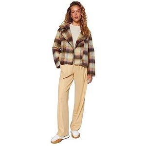 Trendyol Geruit/geruite jas voor dames, Multi Color, 42