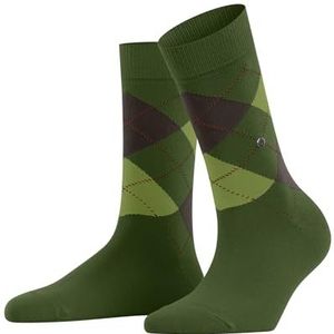 Burlington - Queen - Gedessineerd Katoen Sokken - Groen - Dames