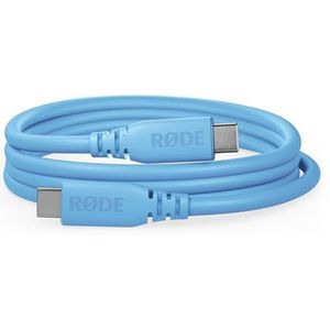 RØDE SC27 SuperSpeed USB-C naar USB-C Kabel voor Snelle Gegevensoverdracht tot 5Gbps en 60W Voeding (2m, Blauw)