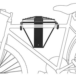 Relaxdays fiets ophangsysteem voor 1-2 fietsen, fietsbeugel voor wandmontage max. 50 kg, HxBxD 32 x 30 x 52 cm, zwart