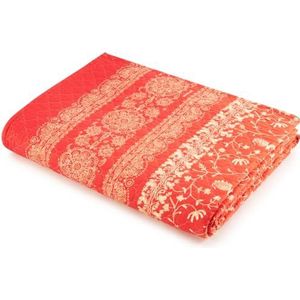 Bassetti Brenta Sprei van 100% katoen in de kleur mandarijn O1, afmetingen: 240x255 cm - 9328488