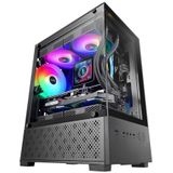 Mars Gaming - MC-SE2 - MicroATX Gaming-behuizing - Zwart - Gehard Glas - FRGB-ventilator