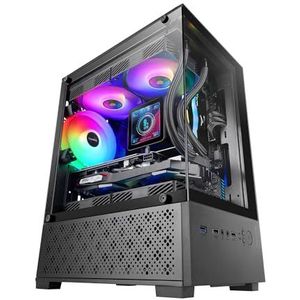 Mars Gaming - MC-SE2 - MicroATX Gaming-behuizing - Zwart - Gehard Glas - FRGB-ventilator