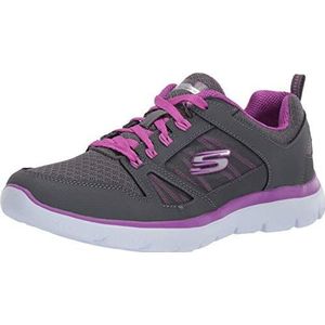 Skechers Meisjes Summits-New World Trainers, Houtskool Paars, 37 EU