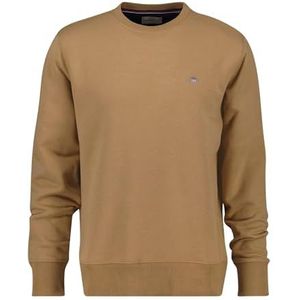 GANT REG Shield C-Neck Sweat, Warm kaki., 3XL