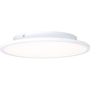 BRILLIANT lamp Buffi LED plafondpaneel 35cm zand/wit/warm wit | 1x 24W LED geïntegreerd, 2400lm, 2700K | Vlak licht voor gelijkmatige kamerverlichting | Zwevende optiek door vlakke constructi