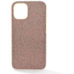 Swarovski High smartphone-beschermhoes voor de iPhone 12 mini, rosékleurige telefoonhoes met stralende Swarovski-kristallen