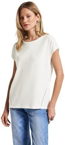 STREET ONE - Shirttop - Offwhite - Gehaakte Details - Regular Fit