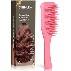 SHINLEA Ultimate Detangler haarborstel, anti-wirwar haarborstel voor nat en droog haar, vermindert breuk, elimineert knopen, ontwart alle haartypes, ontklitter borstel voor haar rechttrekken, styling