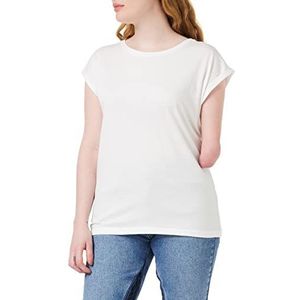 Urban Classics Dames T-Shirt Extended Shoulder Tee van natuurlijk biologisch katoen, bovendeel van 100% organisch katoen, maten XS tot 5XL, wit, XXL