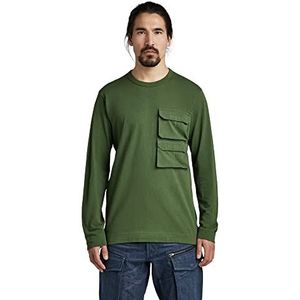 G-STAR Heren Pocket T-shirts, Groen (Dk Nuri Green D22391-c336-3476), XL