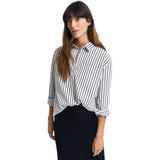 GANT Dames Rel Gestreepte Poplin Shirt Blouse, evening blue, 34