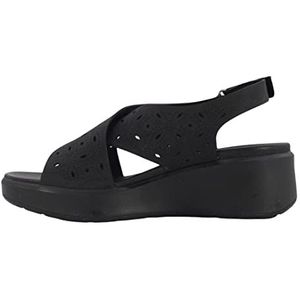 Enval Soft D Cn 17829 sandalen met sleehak voor dames, Nero, 36 EU