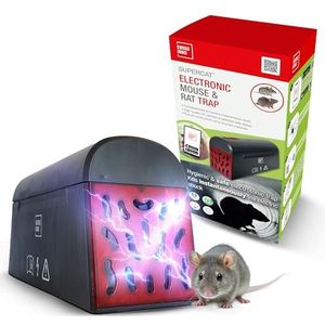 SWISSINNO Elektronische muizen- en rattenval SuperCat. Hygiënische, veilige en soortvriendelijke val met elektrische schok. Vangstatus via Bluetooth op Apple of Android App. Gecertificeerd.