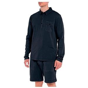 Replay M6453 Poloshirt voor heren, 085 blauw, XL, 085 Blauw, XL