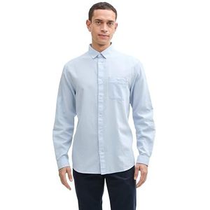 TOM TAILOR heren overhemd, 30159 - Lichtblauw-witte structuur, XXL