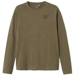 NAME IT Jongens Nkmnaserne Ls Nreg Top Shirt met lange mouwen, Tea Leaf, 122-128