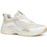 GEOX ZARVIA Sneakers - WIT/MELKWIT - Mix van Mesh en Lederlook