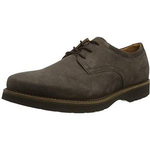 Clarks Bayhill Plain Oxford-schoenen voor heren, Dark Brown Nub, 39.5 EU