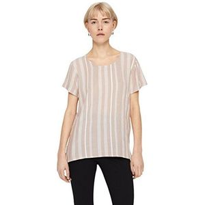 ICHI Dames T-Shirt, Beige (Roebuck Stripe 12024), XXL