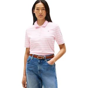 T-shirt - Gestreept - Katoen - Polokraag - Kwartmouw