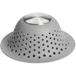 OXO Good Grips siliconen douche- en bad-afvoerbeschermer, grijs