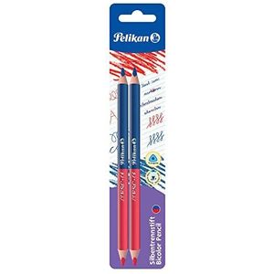 Pelikan 811118 Dubbel potlood rood/blauw, dik, driehoekig, 2 stuks