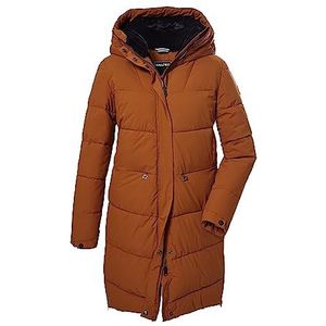 killtec Dames Gewatteerde parka/parka in donzen look met capuchon KOW 16 WMN QLTD PRK, dark curry, 36, 39697-000