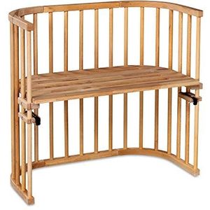 babybay Origineel bijzetbed van massief beukenhout, compact en transformeerbaar, kinderbed hoogte traploos verstelbaar en milieuvriendelijk, meegroeiend babybed (kernbeuken geolied)