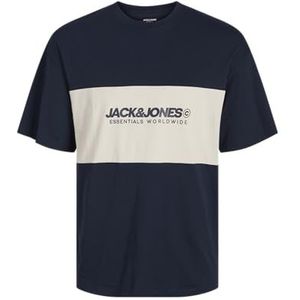 JACK&JONES JUNIOR JJELEGACY Blocking Tee SS O-Neck MNI, Navy blazer/detail: blokkeren., 116 cm