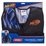 Jazwares NER0157 Nerf Elite vest, zwart/blauw/grijs, één maat
