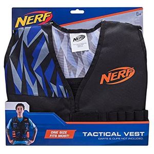 Jazwares NER0157 Nerf Elite vest, zwart/blauw/grijs, één maat