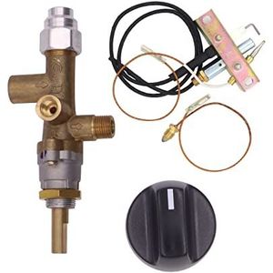 METER STAR Propaan Vuurplaats Hoofdbesturing Messing Veiligheidsventiel,Gas Kamerverwarming Pilot Brander Montage Onderdelen Thermokoppel Veiligheidsapparaat Ontsteking Component Pilot Montage Kit