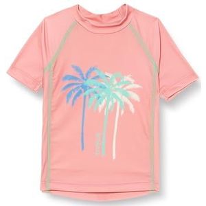 Playshoes Unisex kinderen UV-bescherming zwemshirt zwemshirt badkleding, palmen koraal, 146/152, palmen koraal, 146-152