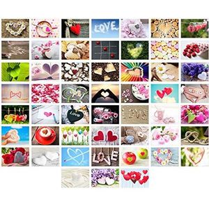 Edition Seidel set van 52 hoogwaardige ansichtkaarten voor een bruiloft, bruiloftsspel: elke week een ansichtkaart, huwelijkscadeau, liefde + hartjes, decoratie-idee, Valentijnsdag, gastenboek, verjaardag, bedankje