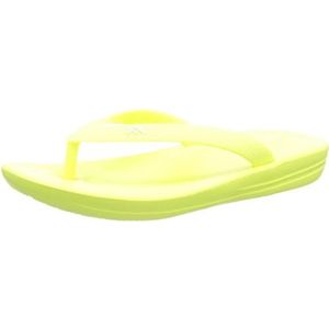 Fitflop Iqushion Ergonomische teenslippers voor kinderen, uniseks, elektrisch geel, 17 EU