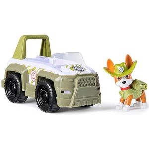 PAW Patrol, jungle-reddingsvoertuig van Tracker, speelgoedtruck met verzamelfiguur, duurzaam speelgoed