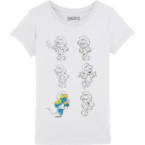 Les Schtroumpfs GISMURFTS012 T-shirt, wit, 12 jaar, Wit, 12 Jaren