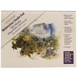 Clairefontaine - Ref 421/1021Z - Goldline Aquarel Studio gelijmd Pad (Pack van 100 vellen) - 24 x 32cm in grootte, 200gsm mix van katoen en cellulose, hoog absorptievermogen